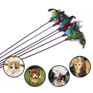 Customized Professional Pet Supplies , Funny Feather Stickers Cat Feather Teaser