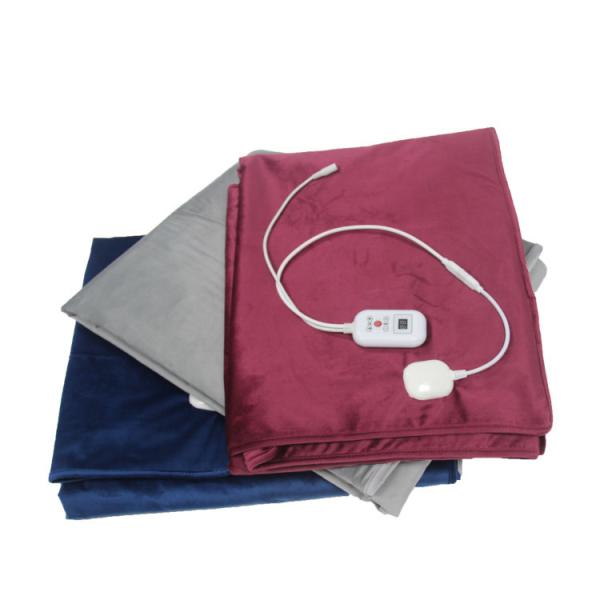 Buy Wholesale Custom Home Best Portable Smart Washable Folding Far Infrared Energy Efficient Flannel Heated Blanket at wholesale prices