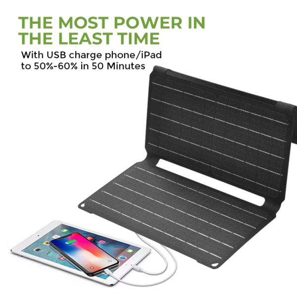 190*356*30mm Monocrystalline Silicon Solar Panel For Portable Camping Power Supply