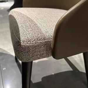 Ash Wood Black Fabric Dining Chairs