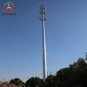 Galvanized Steel Tube Self Supporting AntennaTelecommunication Monopole with