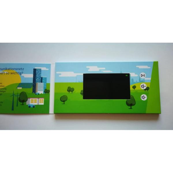 Custom design paper material display video card 4.3'' lcd screen video brochure