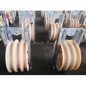 Aluminium Sheave Large Diameter Rope Pulley 60KN Fiber Optic Stringing Blocks