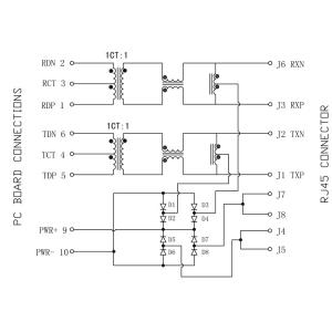 6605808-1 RJ45 Modular Jack | LPJ16249B28NL Compatible POE Connector