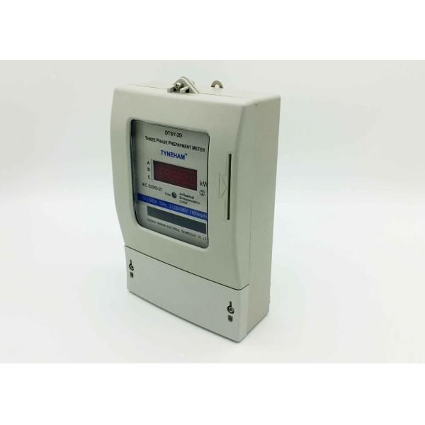 Four Wire Three Phase Prepaid Energy Meter With Plastic Cover IEC61036 Standard
