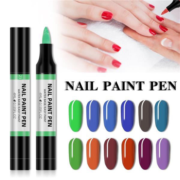 new 24 color 3D Drawing Nail Painting Pen Manicure Diy Waterproof Nail Art Polish Paint Graffiti Pen