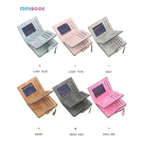 ISO9001 Certified Minibook PU Leather Purse Chain Card Holder Wallet for Ladies