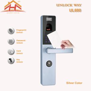 Password RFID Card Door Lock With 500 DPI Fingerprint Pixel FCC Approved