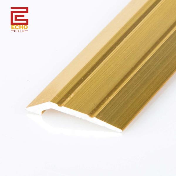 Buy Aluminum Gold Tile To Concrete Transition Strip Uneven Flooring Reducer Transition Strips at wholesale prices