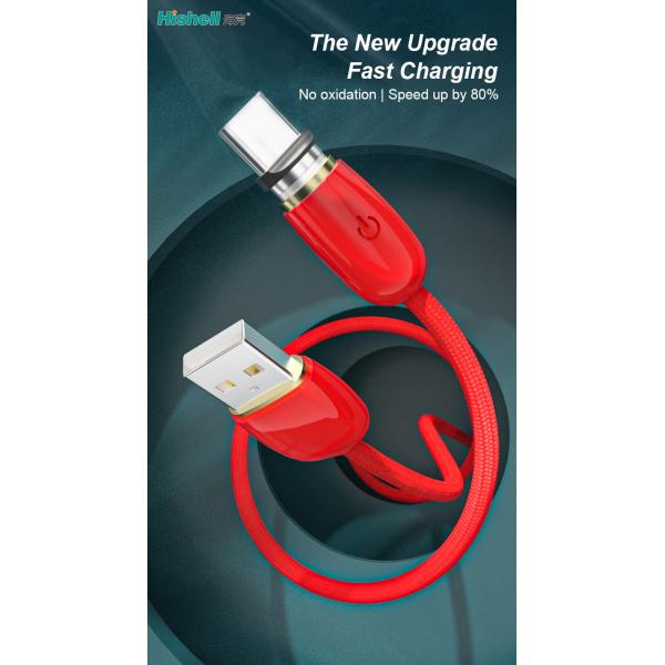 Antiwear Magnetic USB Fast Charging Cable Practical Length 1.2M