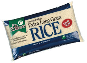 Rice Blue Large Laminated Plastic Pouches Packaging Glossy Custom Printing