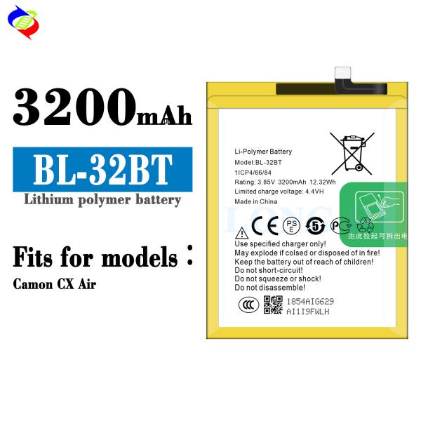 Stock 3200mAh BL-32BT Camon CX AIR mobile phone battery for Tecno CX AIR battery