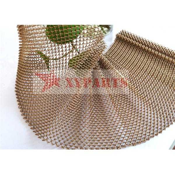 Buy Hanging Woven Wire Mesh Shower Curtain Aluminum Coil at wholesale prices