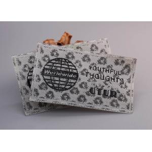 Printed With Black Shiny Logos Custom Silicone Labels For Clothing