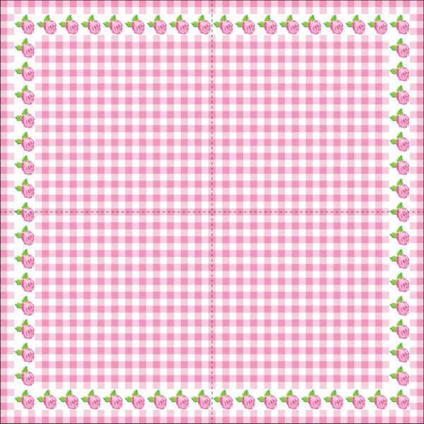 15-120gsm Valentine Cocktail Napkins , 13x13" Pink Flower Napkins