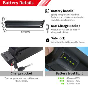 2021 high quality rechargeable 36V 10ah folding ebike battery Ebike