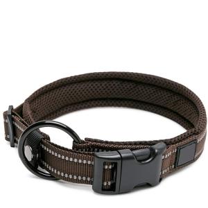 Eco Friendly Soft Nylon Dog Collar , Breathable Mesh Padded Dog Collars
