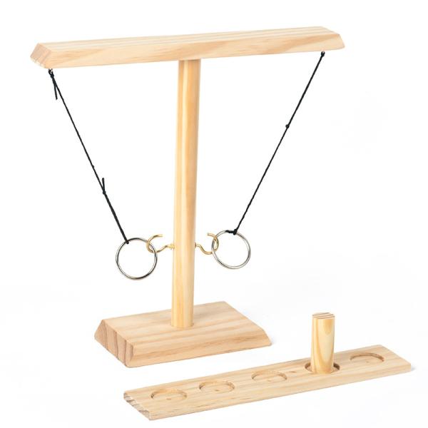Ring Toss Games for Adults, Yard Games, Patio Decor, Outdoor Indoor Games, Wooden Hook and Ring Game for Bars, Home, Party