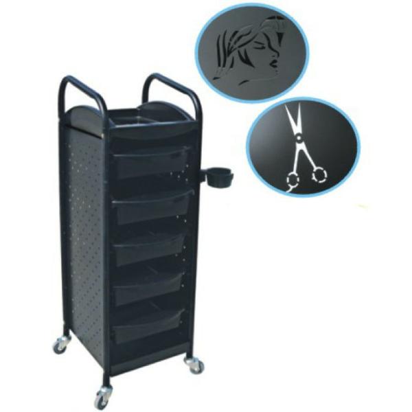 Hair Cutting Salon Rolling Cart With Sliding Drawer , Salon Storage Cart