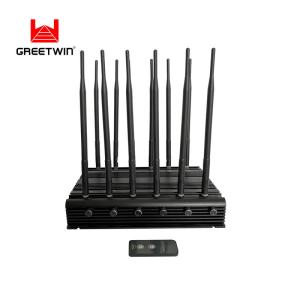 12 Bands 2.4GHz 5GHz VHF UHE Jammer 5G Mobile Phone Wifi 34W