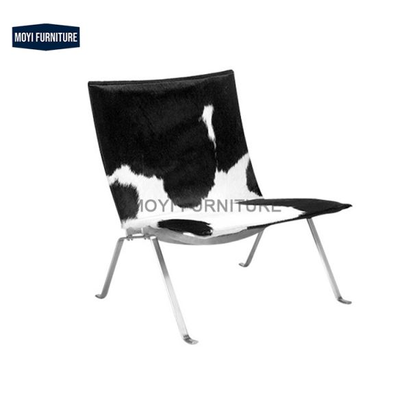 Genuine Leather Modern Living Room Lounge Chair with Ottoman Customized Leisure Chair Home Furniture