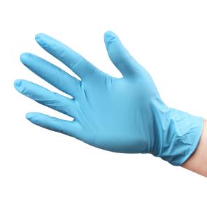 Quality Anti-slip 9 Inches Disposable Nitrile Examination Gloves Powder Free Chemical Resistant for sale