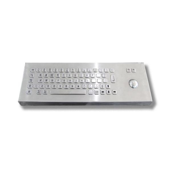 Desktop IK07 IP65 SS304 Industrial Keyboard With Trackball 65 Keys