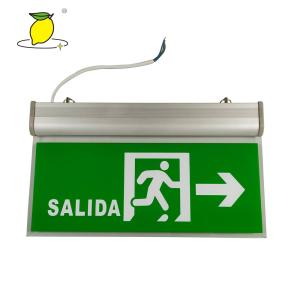 Green Thermoplastic LED Emergency Exit Sign For Office Building