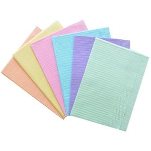 125pcs/Bag 2 Ply PE Film Disposable Paper Bibs Waterproof