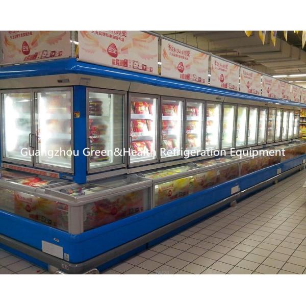 Buy 1500L Drinks Chiller Retrofit , Curved Glass Combination Freezer With CE at wholesale prices