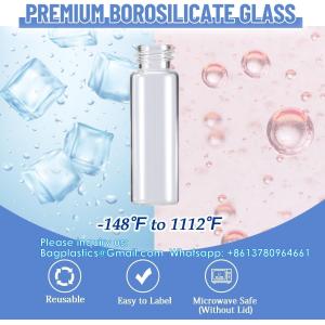 Glass Bottles with Aluminum Cap, Glass Jars Small Storage Bottle Glass Vials,