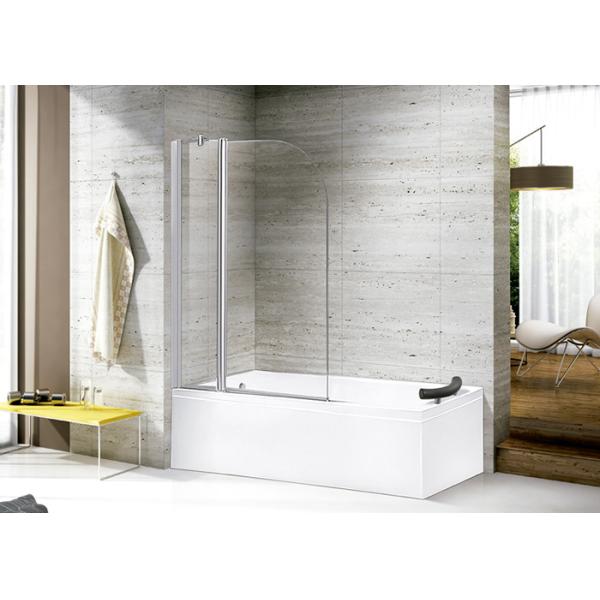 Buy Tempered Glass Waterproof Bathroom Shower Partition Two Folding Racks at wholesale prices