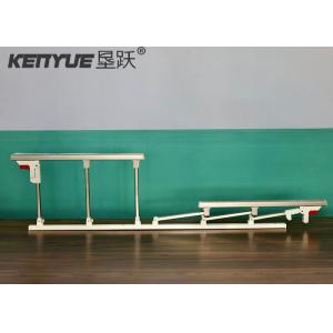 White Double Switch Medical Bed Side Rail Hexapole Aluminum Alloy