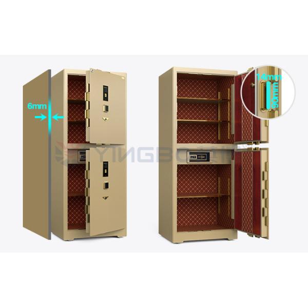 Smart Bank Biometric Commercial Safe Box Fingerprint Lock H1880mm With 7 Open Ways