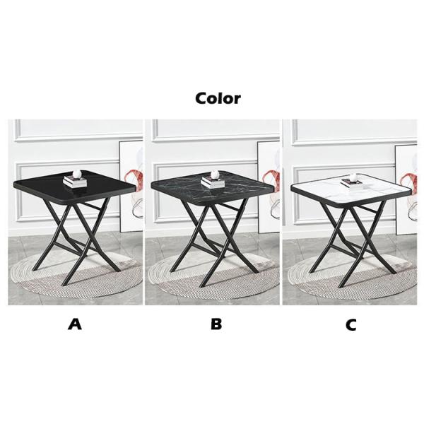 Outdoor Table Metal Tempered Glass Square Round Folding Foldable Coffee Dining Table
