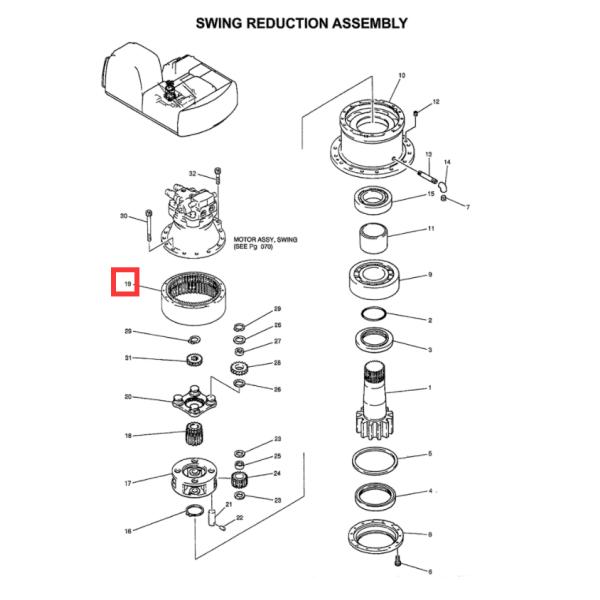 Kobelco SK250-8 SK480-8 Planetary Gear Parts Gear Ring LQ32W01005P1
