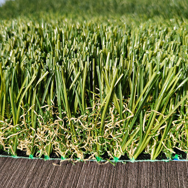 Green SBR Latex Backing 53mm Artificial Grass With The mixture of four colors