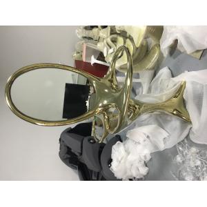 Inside dressing table with glass stainless steel plated titanium