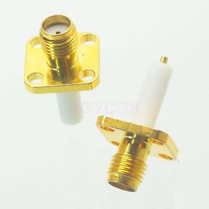 Brass SMA RF Connector Male 4 Hole Panel Mount Flange RF Antenna Connector Adapter