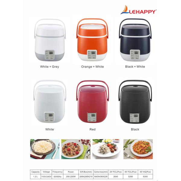 Multi electric mini rice cooker portable hot pot cooker 1.2L