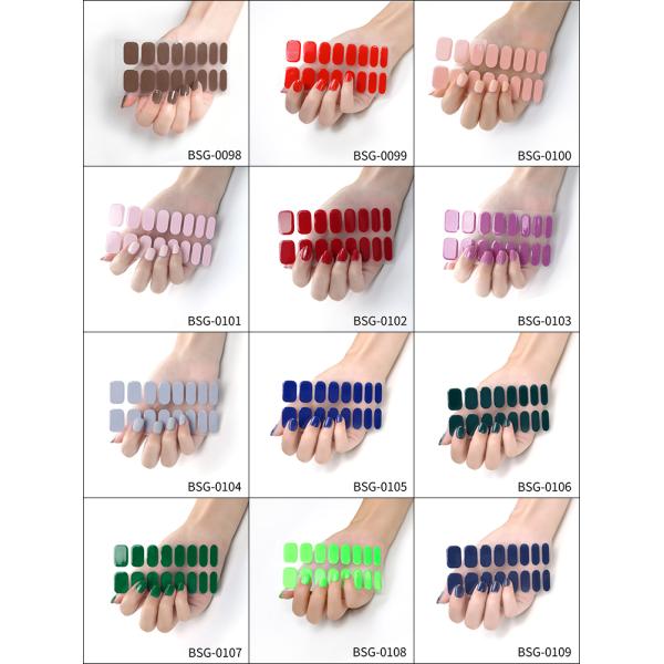 Wholesale Gel Nail Polish Stickers New Trends Factory Price Colorful Semi Gel Nail Sticker Factory In China