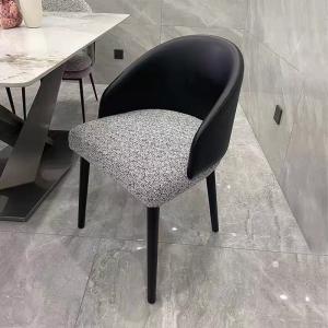 Ash Wood Black Fabric Dining Chairs