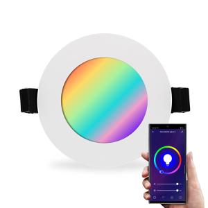 RGB led round flat panel light With 24W 36W Aluminum Alloy+PC for Hotels