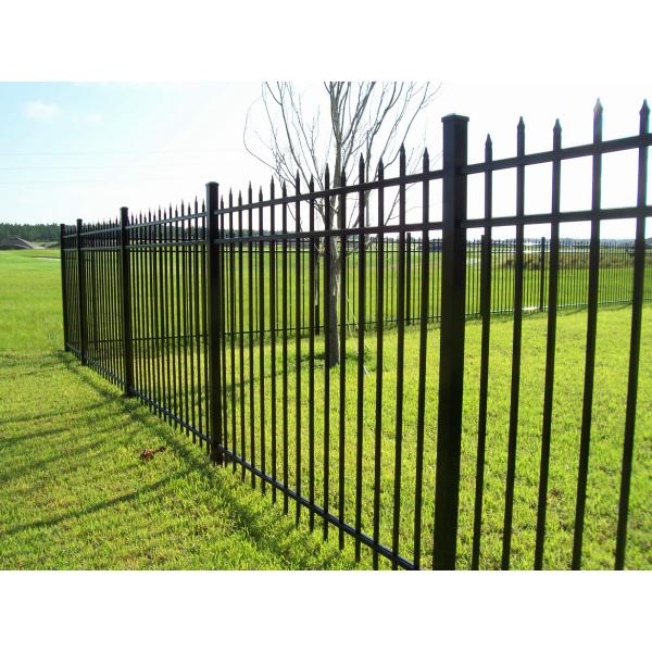 Buy 2.03m Pvc Coated Black Wrought Iron Fence Panels Security at wholesale prices