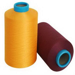 Quality Dyed Polyester DTY Yarn Draw Textured Yarn 150D/48F On Hard Paper Core for sale