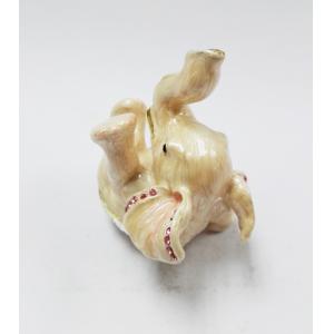 Animal jewelry box meatl pewter elephant trinket box elephant trinket box