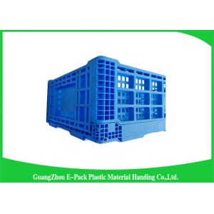 Attached Lids Folding Plastic Crates Big Capacity Transport Moving Eco -