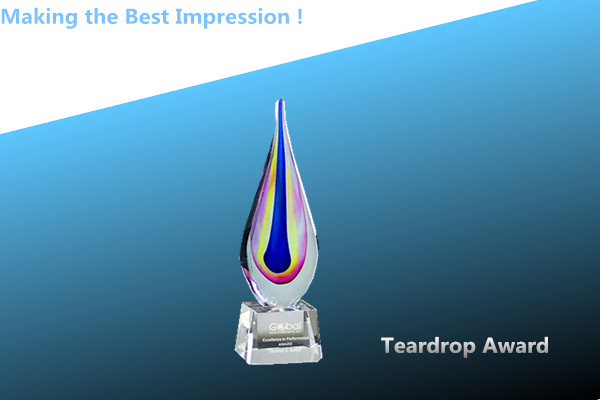 Buy expression crystal teardrop award/glass teardrop trophy/glass teardrop award/crystal award at wholesale prices