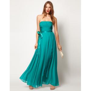Quality Banding Maxi Ankle Maxi Dress , Lightweight Chiffon Sweetheart Neckline for sale