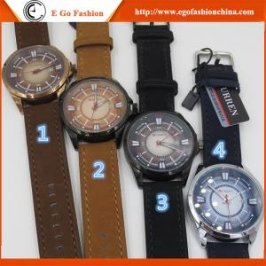 China Fashion Jewelry Wholesale Men Watch CURREN Watch 4 Colors Available Leather Sports Watch on sale
